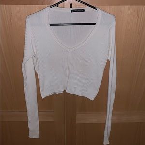 Brandy Melville cropped white sweater